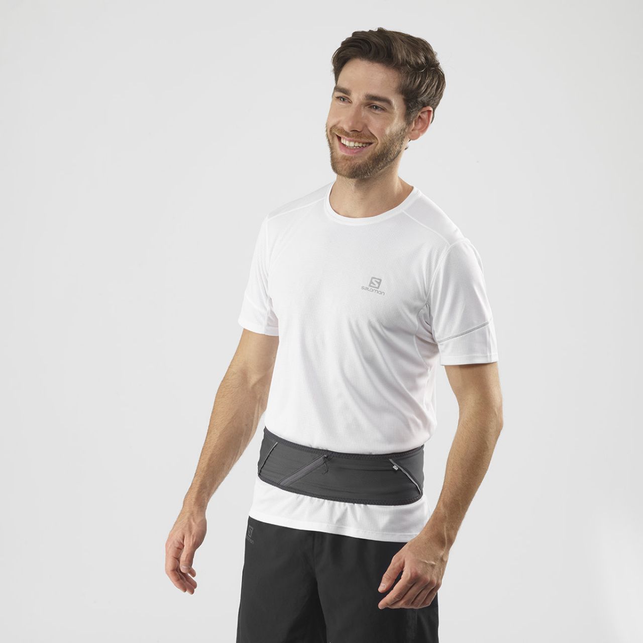 SALOMON PULSE BELT EBONY Ceinture porte gourde et batons