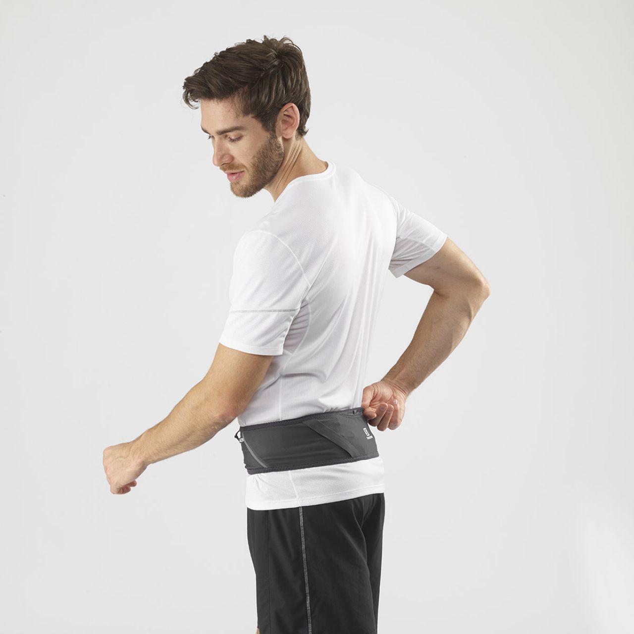 SALOMON PULSE BELT EBONY Ceinture porte gourde et batons