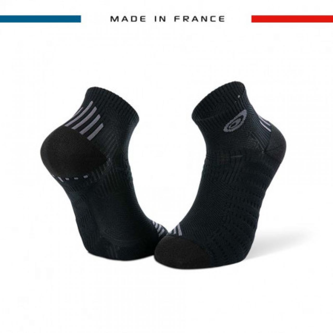 BV SPORT SOQUETTES RUN ELITES NOIRES  Made in France
