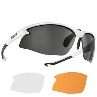 BLIZ LUNETTES MOTION+ BLANCHES AVEC VERRES INTERCHANGEABLES  Lunettes de sport pas cher