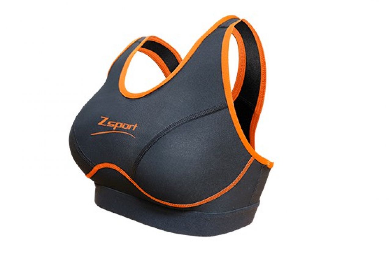 ZSPORT BRASSIERE RUNLINE NOIRE ET ORANGE Brassière Femme