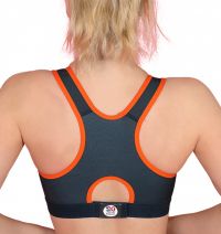 ZSPORT BRASSIERE RUNLINE NOIRE ET ORANGE Brassière Femme pas cher