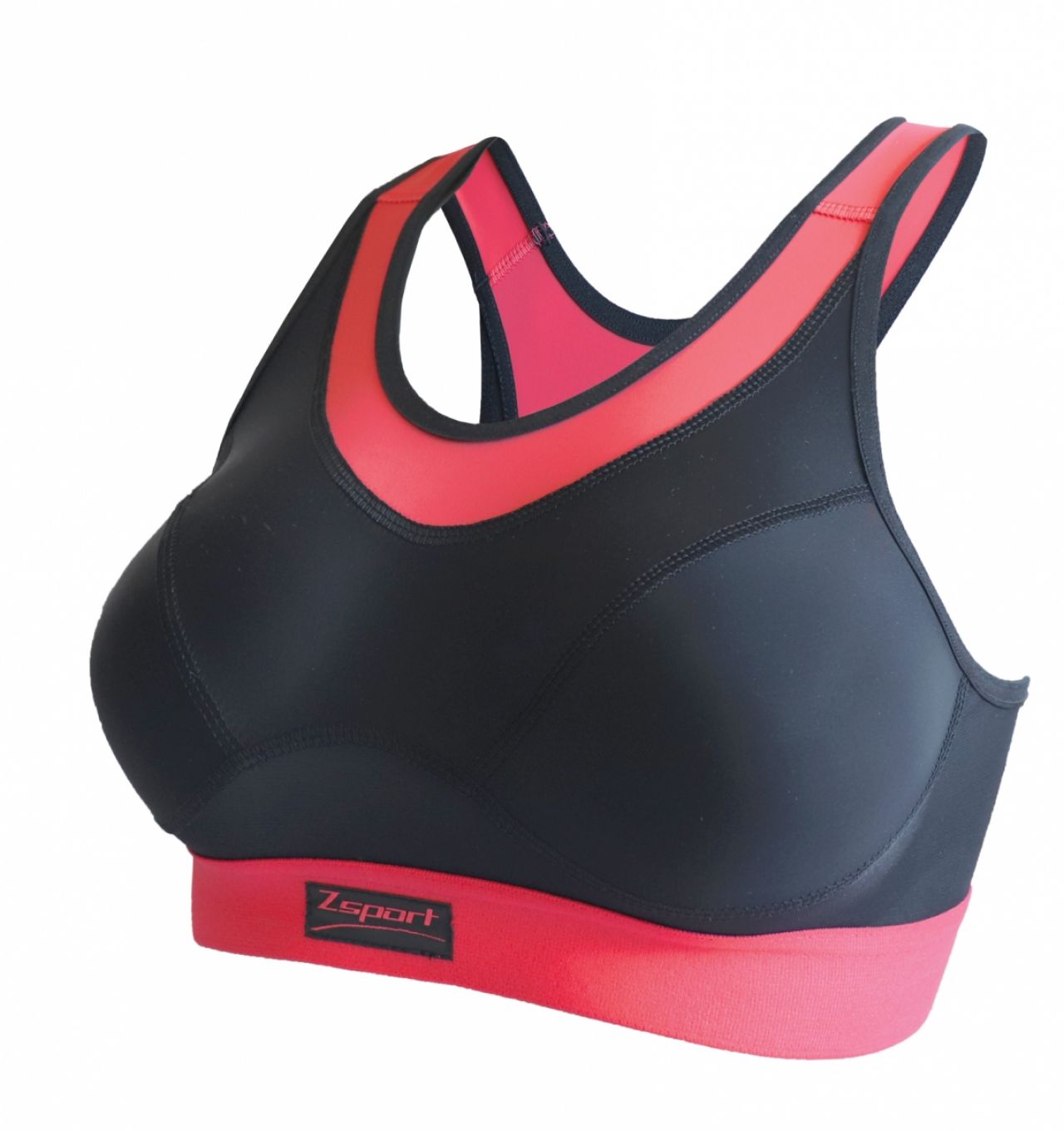 ZSPORT BRASSIERE BOLERO NOIRE ET  CORAIL Brassière Femme
