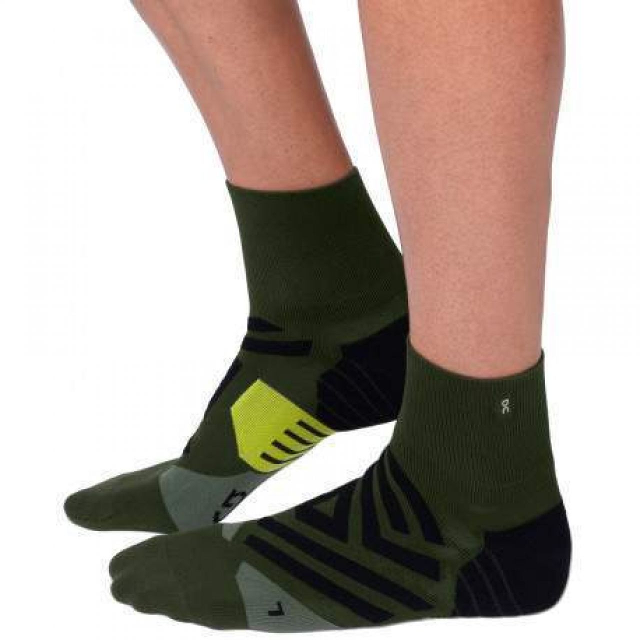 ON RUNNING MID SOCK VERT FORET Chaussettes de running