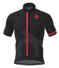 MINOTOR  MAILLOT INFINITE NOIR ET ROUGE  Maillot vélo pas cher