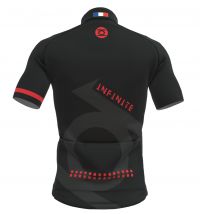 MINOTOR  MAILLOT INFINITE NOIR ET ROUGE  Maillot vélo pas cher