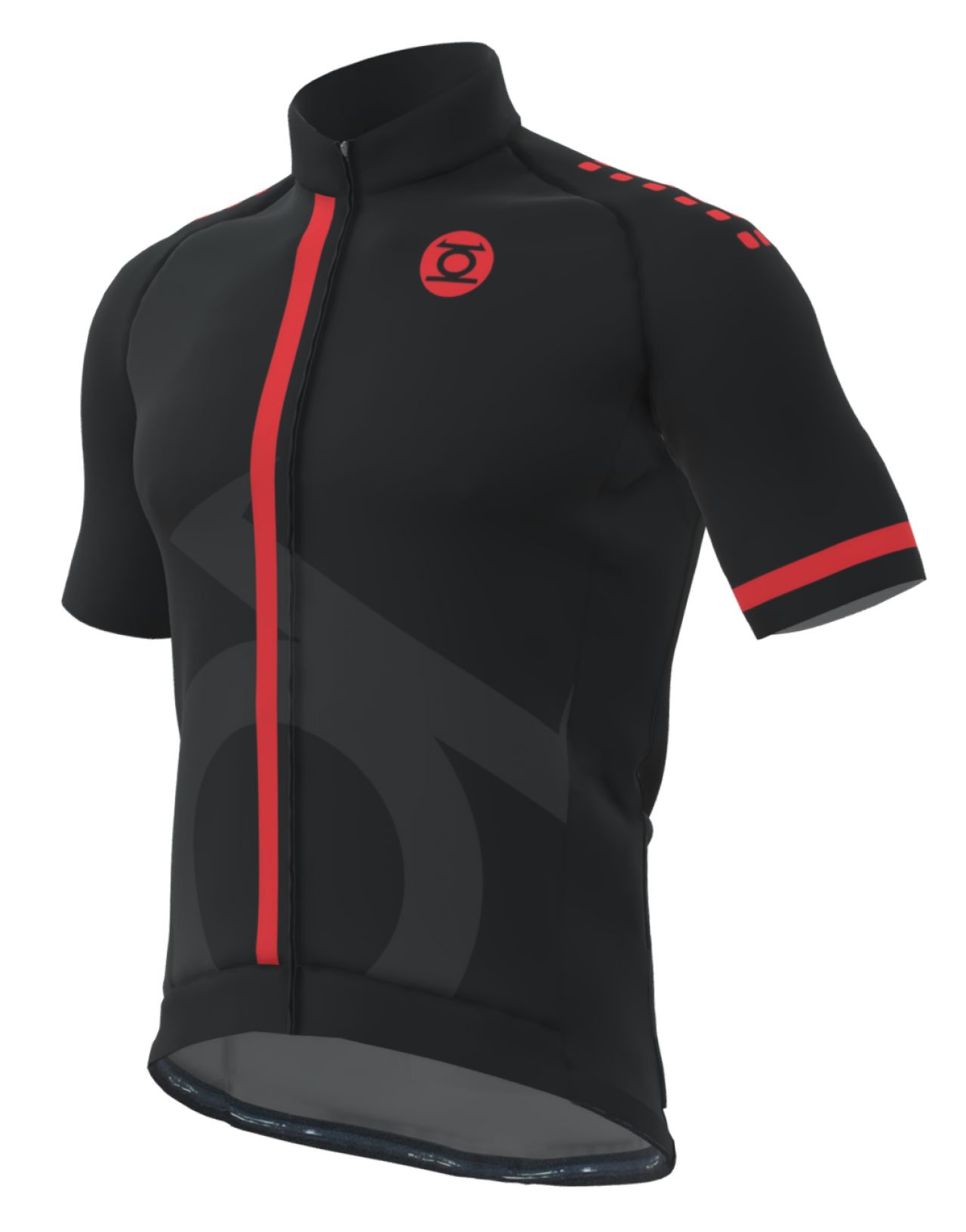 MINOTOR MAILLOT INFINITE NOIR ET ROUGE Maillot velo