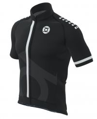 MINOTOR  MAILLOT INFINITE NOIR ET ARGENT  Maillot vélo pas cher