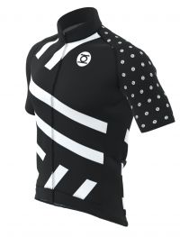 MINOTOR  MAILLOT INFINITE NOIR ET BLANC  Maillot vélo pas cher