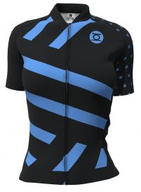 MINOTOR MAILLOT INFINITE NOIR ET TURQUOISE  Maillot vélo femme pas cher