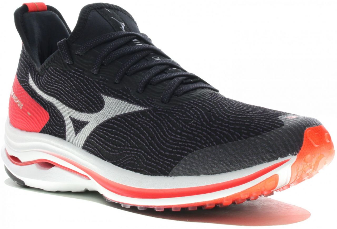 MIZUNO WAVE RIDER NEO W NOIRE ET ROUGE  Chaussures de running