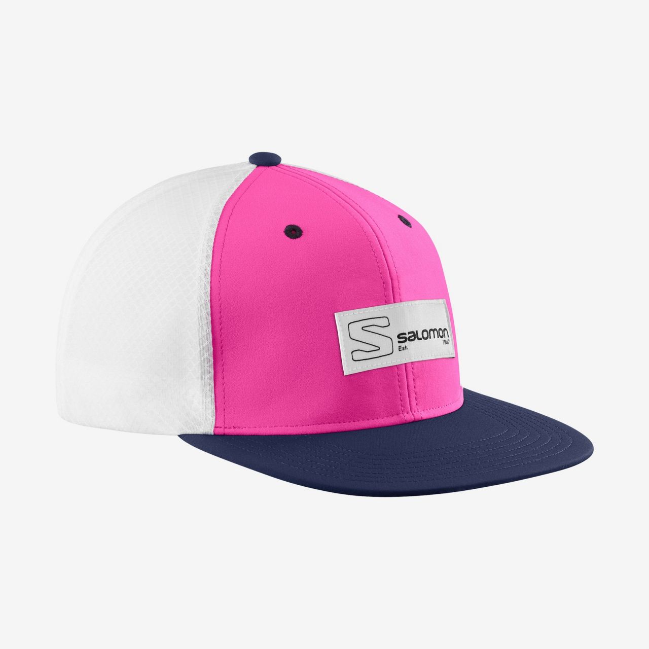 SALOMON TRUCKER FLAT CAP  FUCHSIA RED ET NIGHT SKY Casquette running
