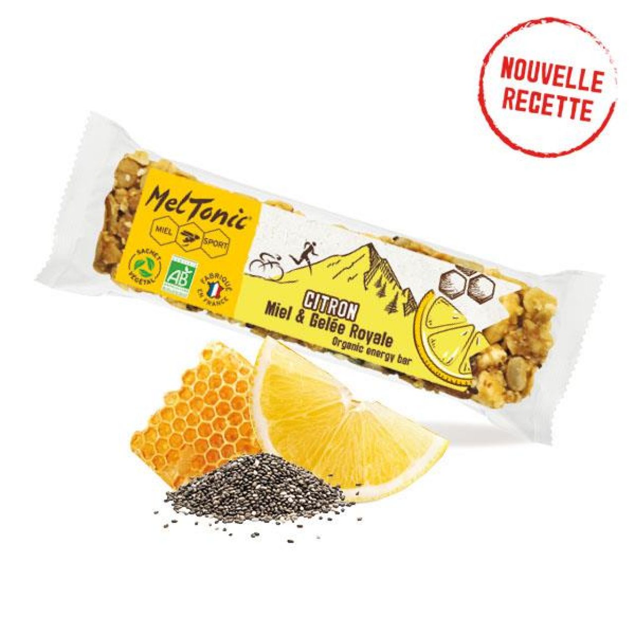 MELTONIC BARRE CEREALE BIO CITRON GRAINES DE CHIA Barre energétique