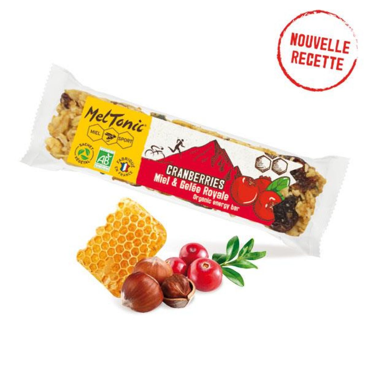 MELTONIC BARRE CEREALE BIO CRANBERRIES ET NOISETTES GRILLEES Barre energétique