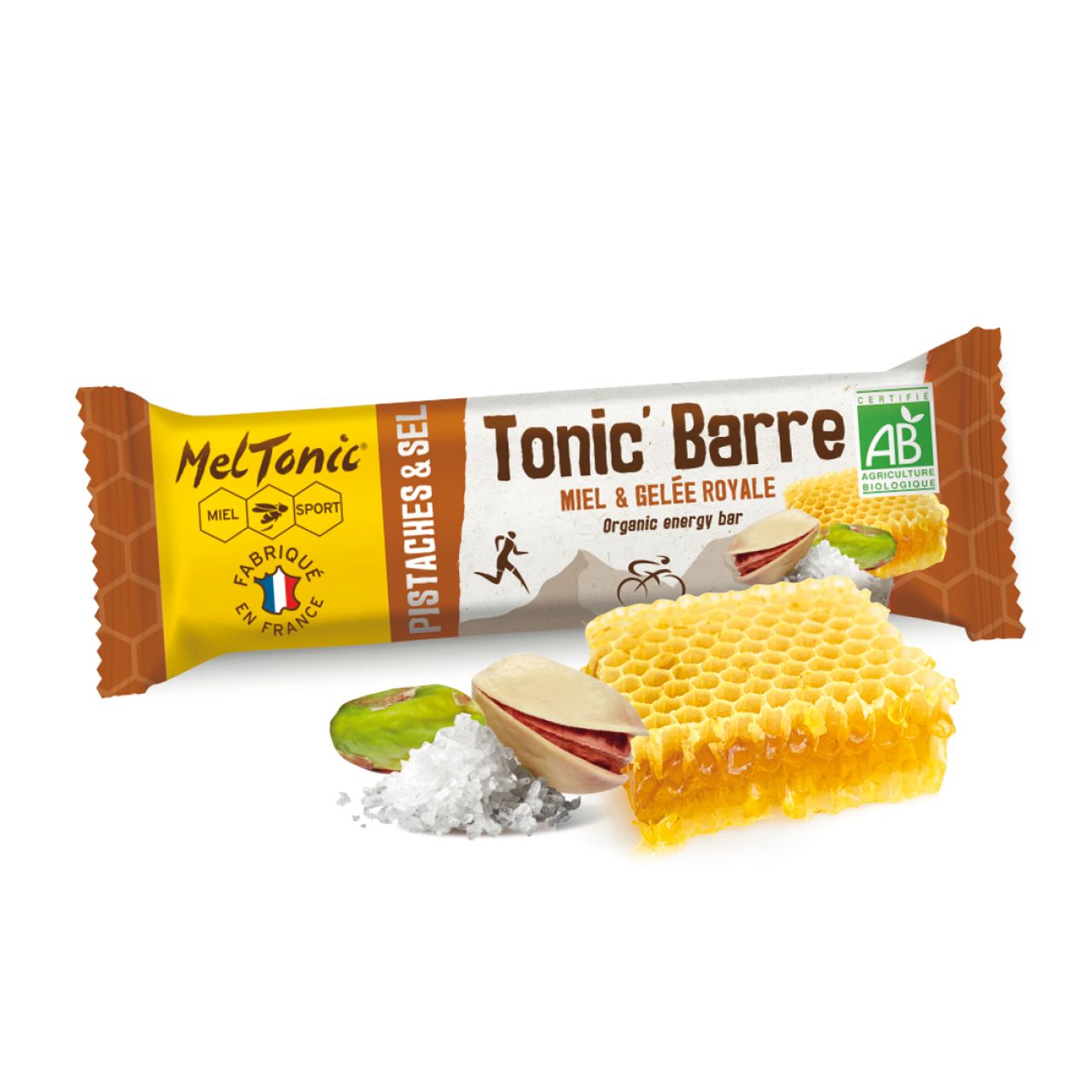 MELTONIC BARRE BIO SALEE MIEL PISTACHE SEL DE GUERANDE Barre d effort
