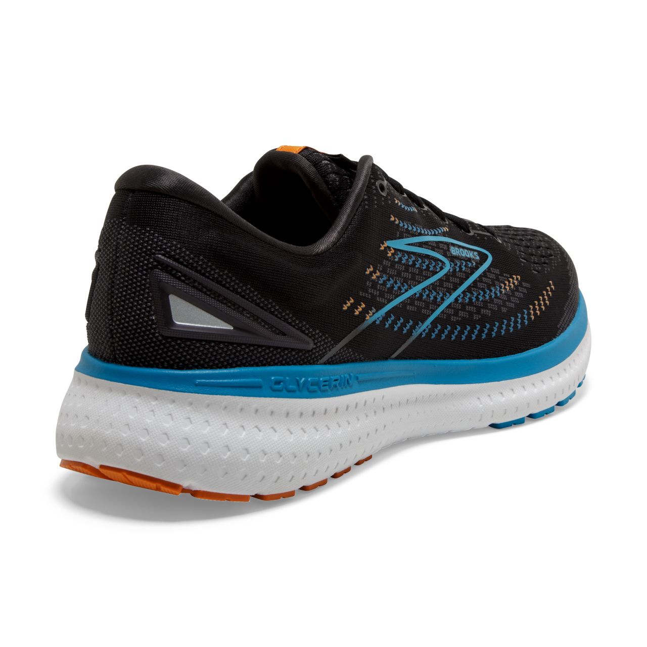 BROOKS GLYCERIN 19 NOIRE ORANGE ET BLEUE Chaussures de running