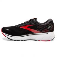 BROOKS GHOST 14 WIDE NOIRE ET ROUGE  Chaussures pour pieds larges pas cher