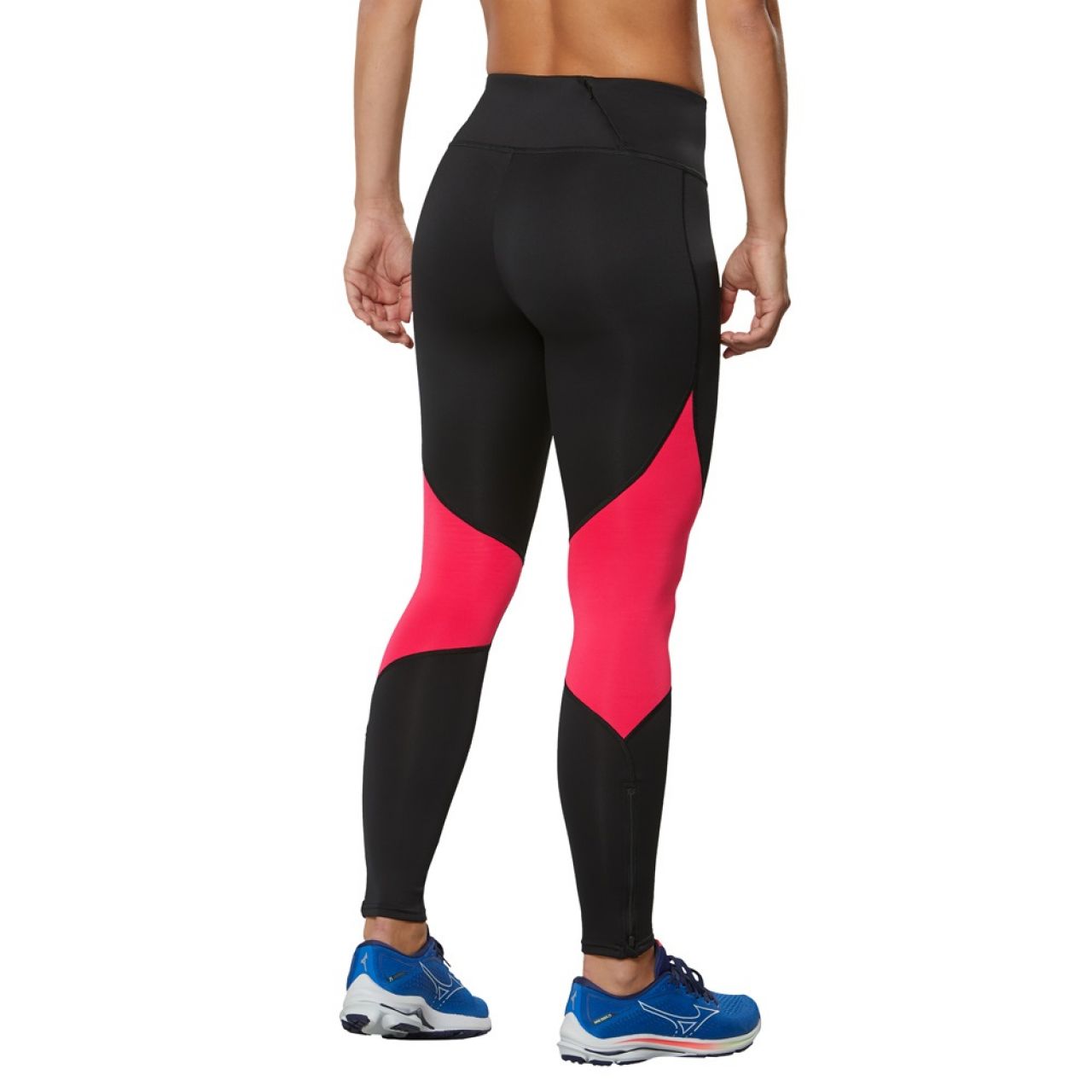 MIZUNO ACTIVE WARMALITE TIGHT NOIR ET ROSE Collant running femme