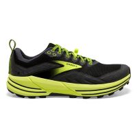 BROOKS CASCADIA 16 NOIRE ET JAUNE  Chaussures de trail pas cher
