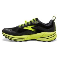 BROOKS CASCADIA 16 NOIRE ET JAUNE  Chaussures de trail pas cher
