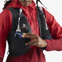 SALOMON ACTIVE SKIN 8 W SET BLACK EBONY Sac à dos trail pas cher
