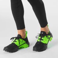 SALOMON MADCROSS NOIRE ET VERTE GECKO Chaussures trail salomon pas cher