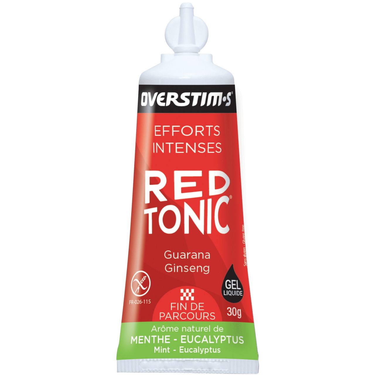 OVERSTIMS RED TONIC MENTHE EUCALYPTUS GEL LIQUIDE Gels energetiques