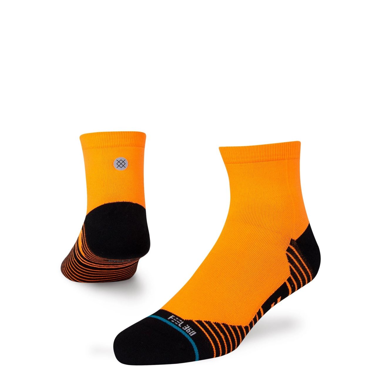 STANCE CHAUSSETTES HIATUS QTR ORANGE FLUO  Chaussettes de running