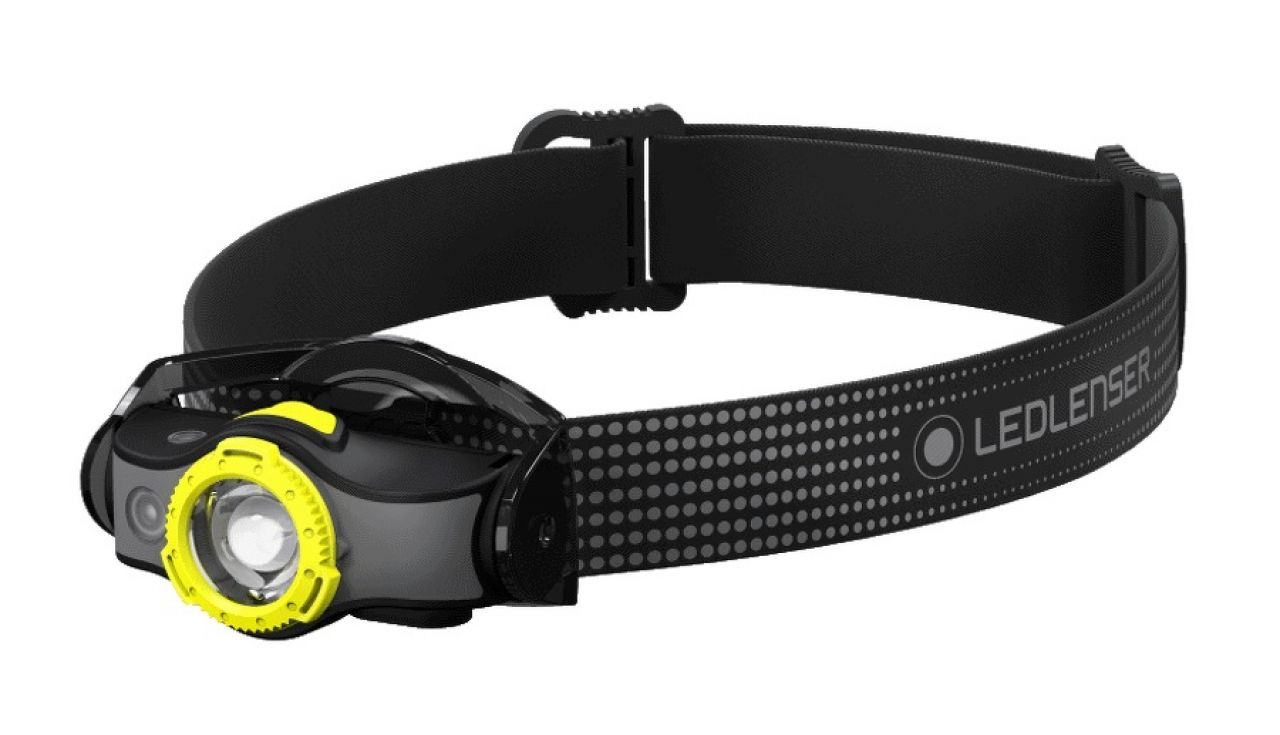 LED LENSER LAMPE FRONTALE MH5 NOIRE ET JAUNE 400 LUMENS Lampe frontale rechargeable