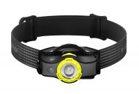 LED LENSER LAMPE FRONTALE MH5 NOIRE ET JAUNE 400 LUMENS Lampe frontale rechargeable pas cher