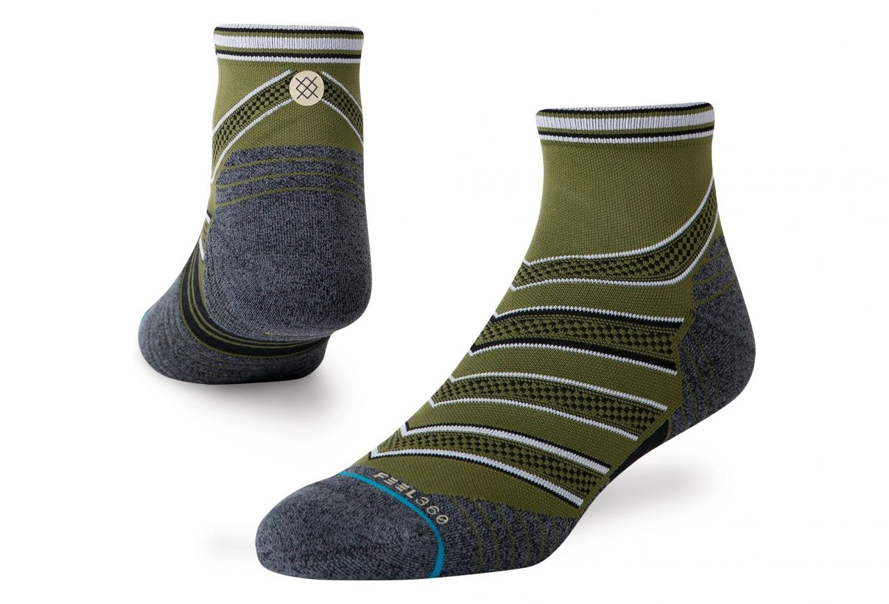 STANCE CHAUSSETTES CONFLICTED QUARTER VERTES Chaussettes de running