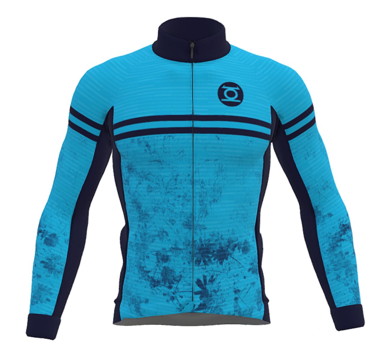 Maillot vélo homme FINISHER Noir/bleu