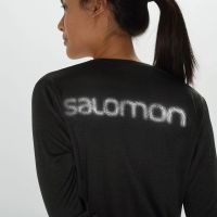 SALOMON AGILE LS TEE SHIRT NOCTURNE tee shirt salomon femme pas cher