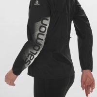 SALOMON BONATTI WP JK BLACK NOCTURNE Veste running étanche femme pas cher