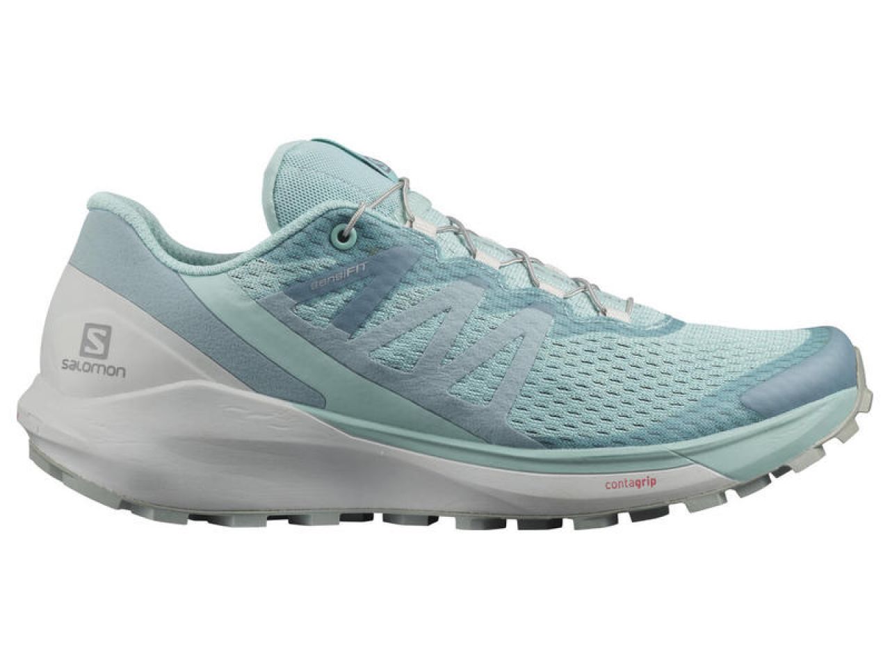 SALOMON SENSE RIDE 4 W PASTEL TURQUOISE LUNAR ROCK SLATE Chaussures de trail
