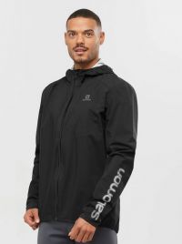 SALOMON BONATTI WP JK BLACK NOCTURNE Veste running étanche  homme pas cher