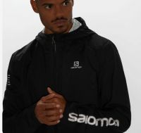 SALOMON BONATTI WP JK BLACK NOCTURNE Veste running étanche  homme pas cher