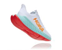 HOKA  CARBON X 2 WHITE BLAZING ORANGE Chaussures de running pas cher