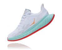 HOKA  CARBON X 2 WHITE BLAZING ORANGE Chaussures de running pas cher