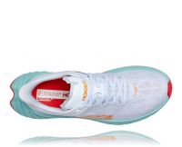 HOKA  CARBON X 2 WHITE BLAZING ORANGE Chaussures de running pas cher