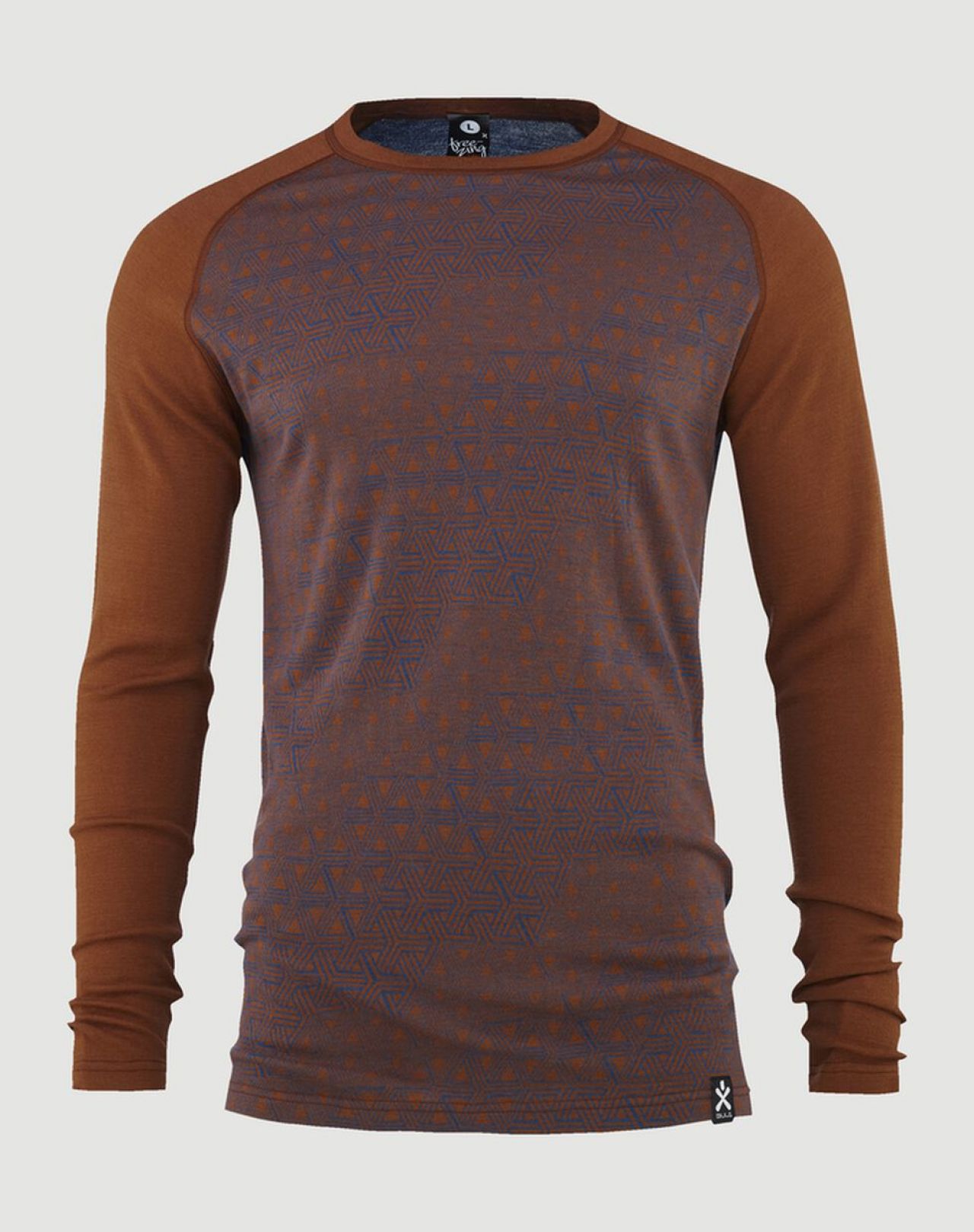 BULA GEO MERINO WOOL CREW WALNUT Sous vetement technique en laine merinos