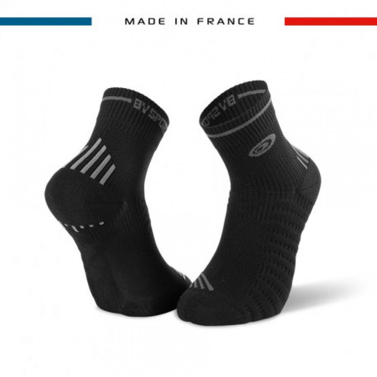 BV SPORT CHAUSSETTE RUN MARATHON NOIRE Made in France