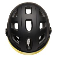 CAIRN CASQUE QUARTZ VISOR LED USB MAT BLACK GOLD Casque vélo pas cher