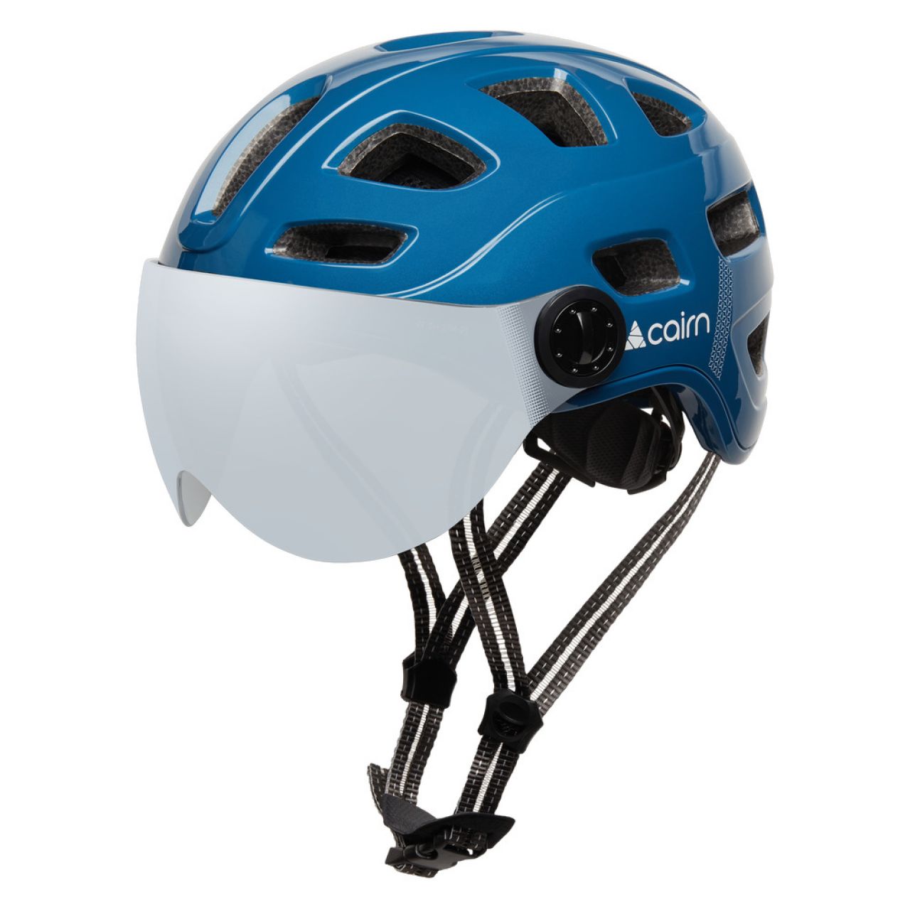 CAIRN CASQUE QUARTZ VISOR LED USB SHINY PACIFIC Casque vélo
