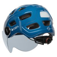 CAIRN CASQUE QUARTZ VISOR LED USB SHINY PACIFIC Casque vélo pas cher