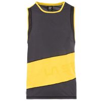 LA SPORTIVA TRACK TANK NOIR ET JAUNE Débardeur running homme