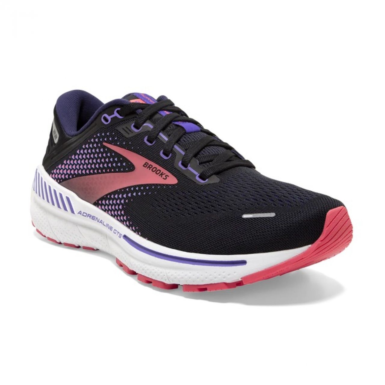 BROOKS ADRENALINE GTS 22 BLACK PURPLE CORAL Chaussures de running brooks