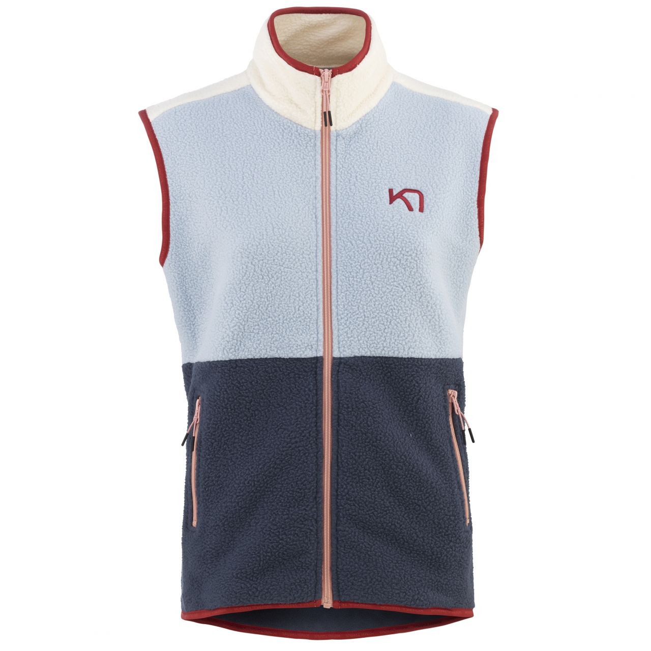 KARI TRAA ANE MIDLAYER VEST MISTY Micro polaire sans manches