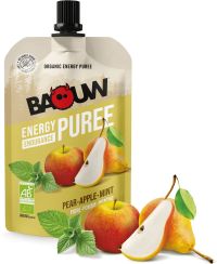 BAOUW  PUREE POIRE POMME MENTHE 90G Compote  énergetique