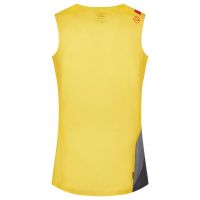 LA SPORTIVA VERT TANK YELLOW ET CARBON Débardeur running homme pas cher